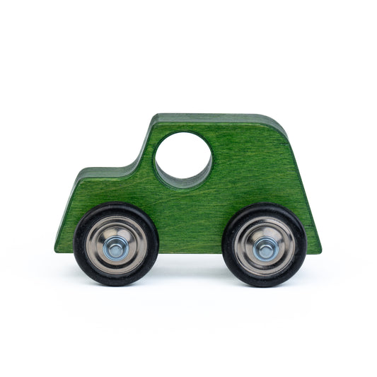 houten auto retro groen