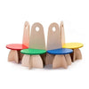 ado Apollo kinderstoelen in naturel hout met verschillende kleuraccenten