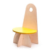 ado Apollo kinderstoel in naturel hout met gele zitting