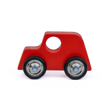 wooden car retro red